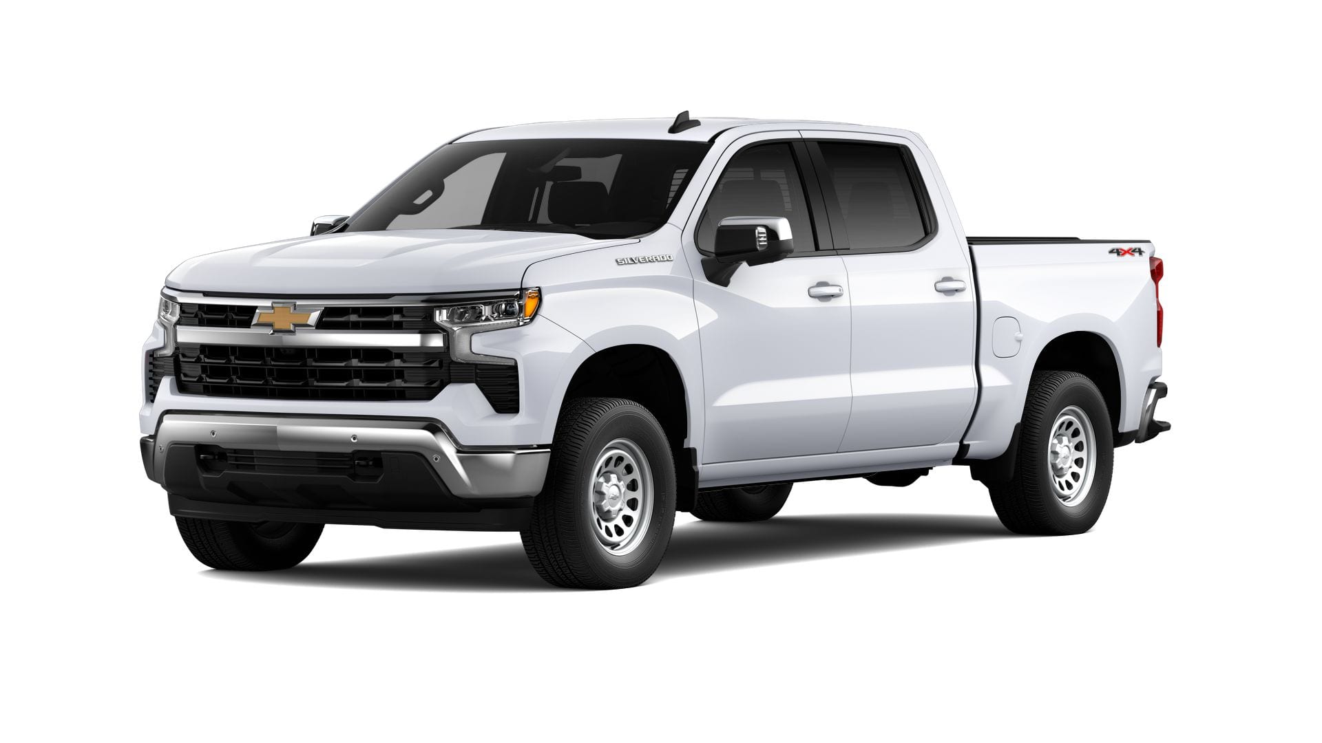 2026 Chevrolet Silverado 1500 LT in Summit White — front three-quarter view