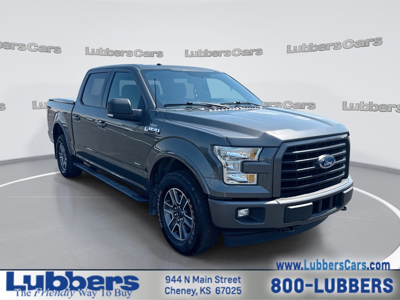2017 Ford F-150 XLT in Gray — front three-quarter view
