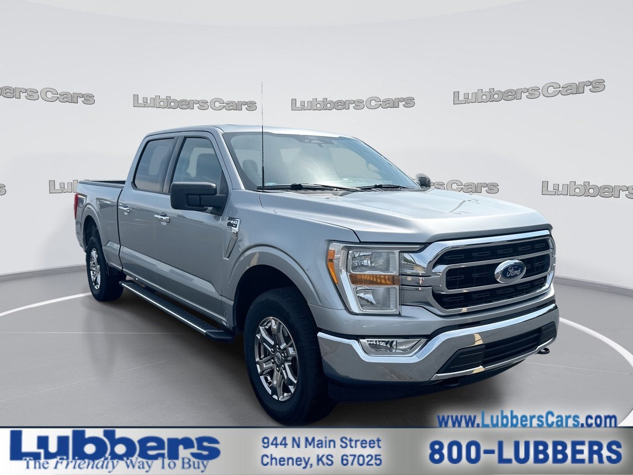 2022 Ford F-150 XLT in Silver — front three-quarter view