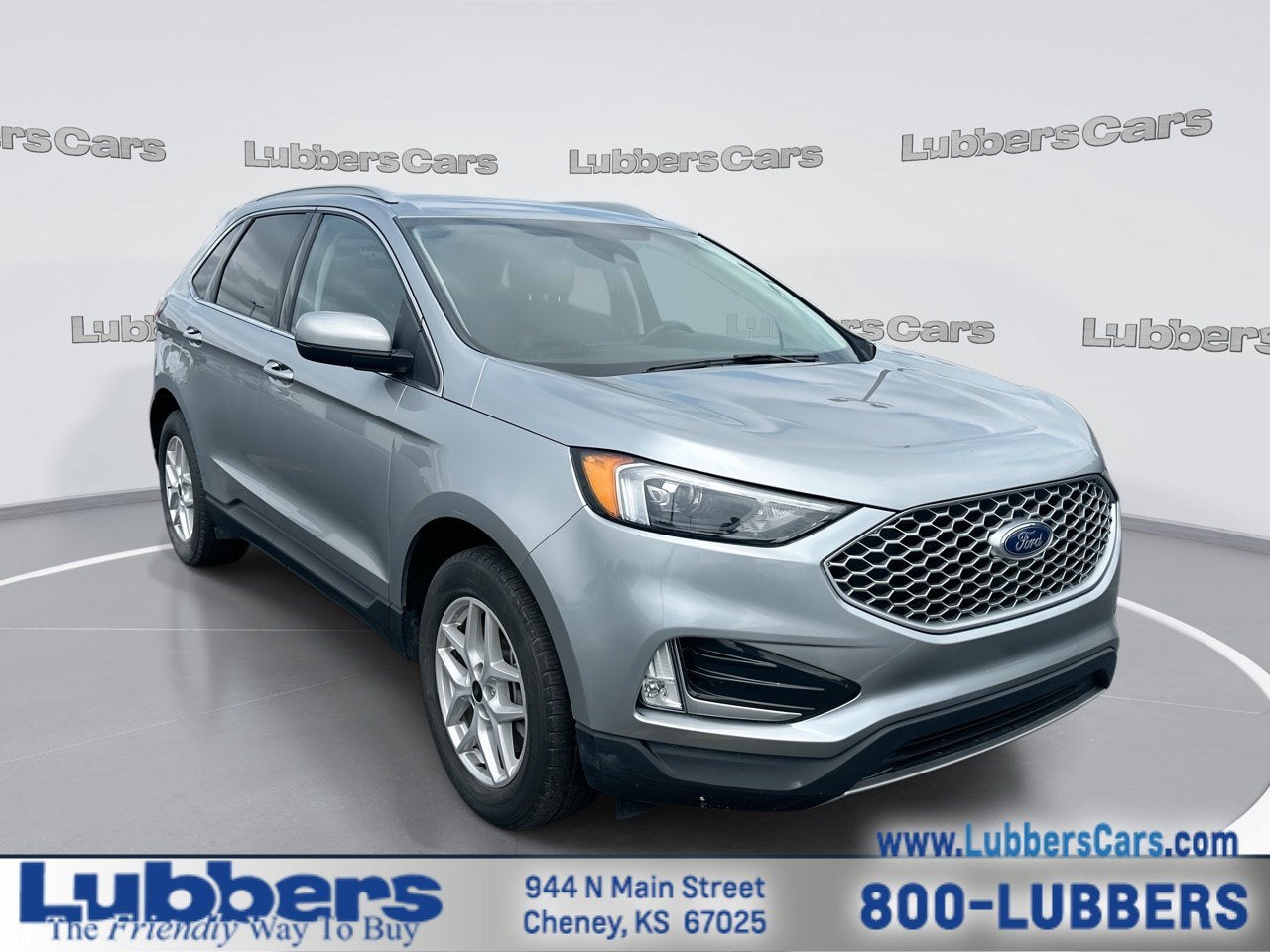 2023 Ford Edge SEL in Silver — front three-quarter view