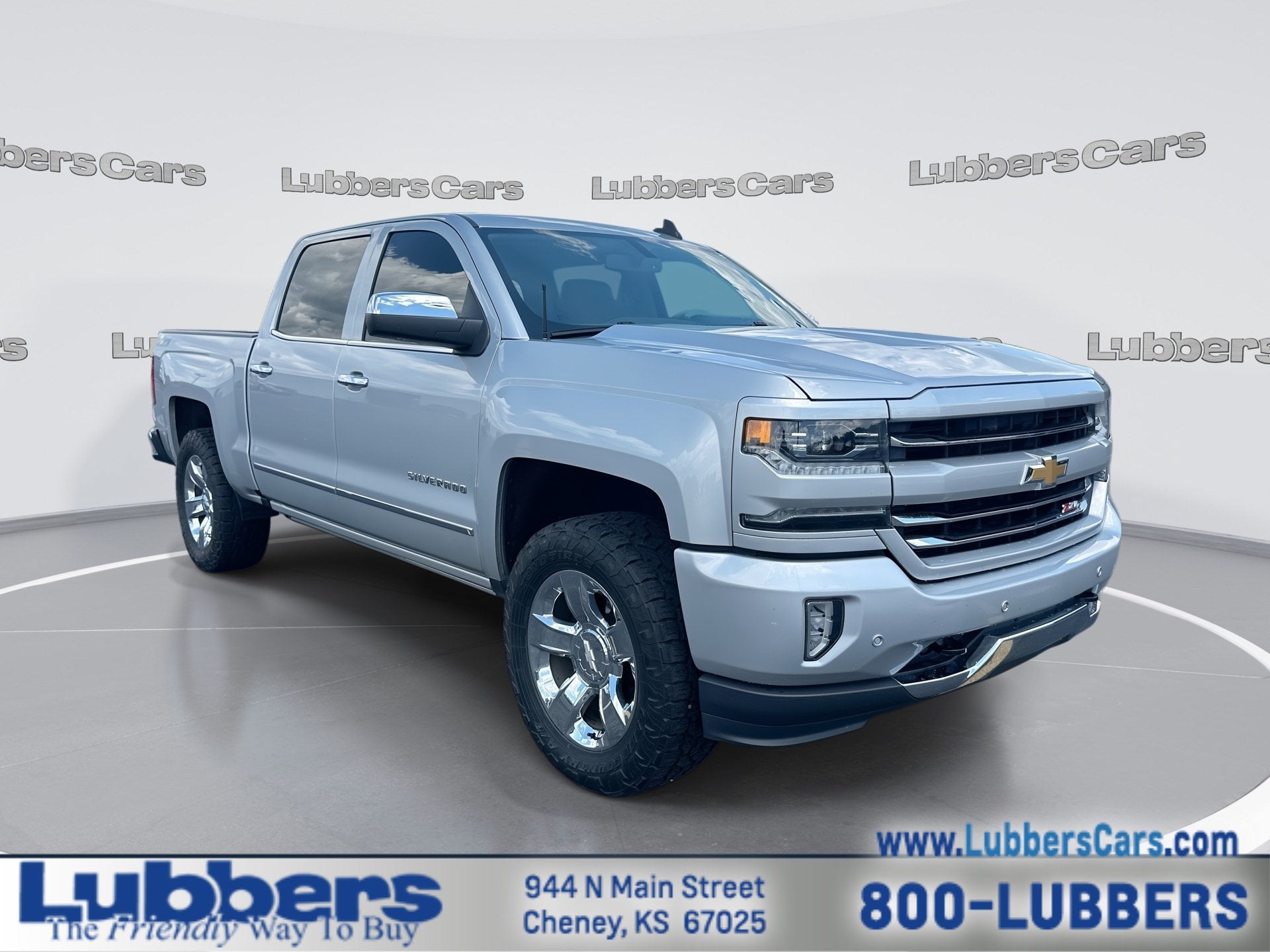 2017 Chevrolet Silverado 1500 LTZ in Silver Ice Metallic — front three-quarter view